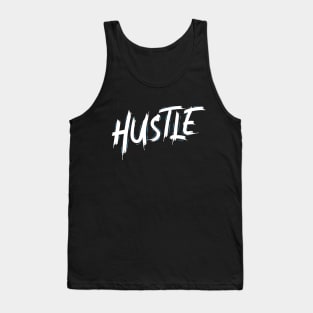 Hustle Blue and White Tank Top